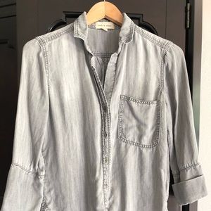 Cloth and Stone grey button down shirt